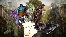 Finger Family Rhymes Godzilla Vs Hulk Cartoons | King Kong Vs Dinosaurs Children Nursery R