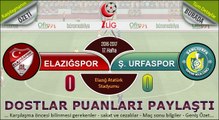 Elazığspor 0-0 Şanlıurfaspor Maçı özeti