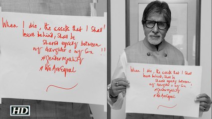 Amitabh Bachchan bats for gender equality