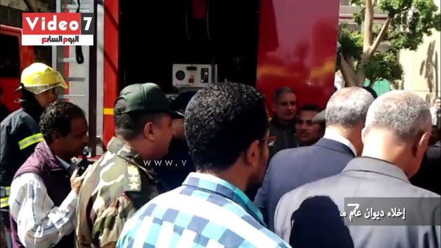 إخلاء ديوان عام محافظة قنا من العاملين فى مناورة حريق داخل المبنى