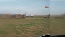 Diyarbakır Münbiç'in Kuzeyine ABD Ordusu'nun Zırhlı Araçları Konuşlandı Ek Görüntü