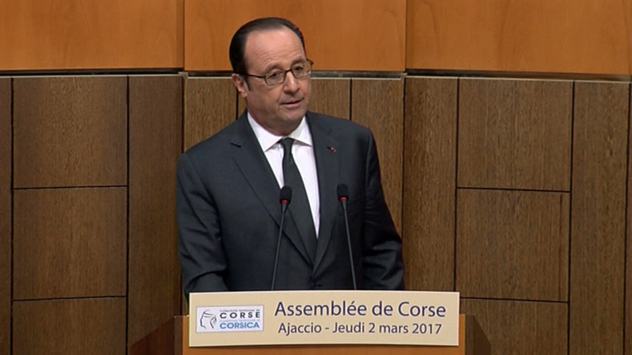 Discours devant l'assemblée de Corse
