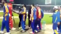 Chris Gayle Teases Rumman Raees with his own Signature Celebration at the end of match