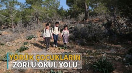 Yörük çocukların zorlu okul yolu