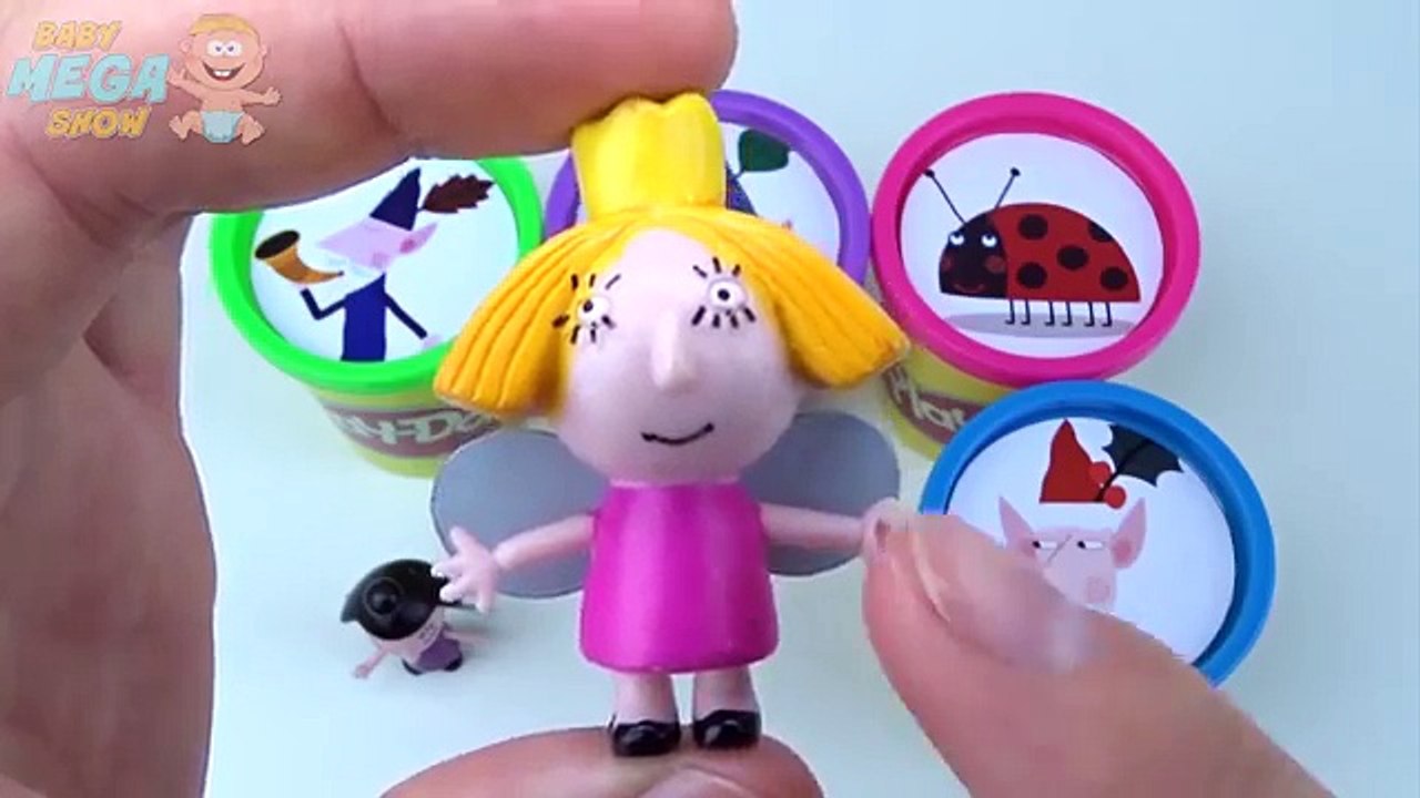Play Doh Lollipop Smiley Face Learn Colours Surprise Toys Collection Ben and Holly Little