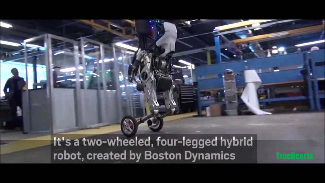 Handle two wheeled, four legged hybrid robot