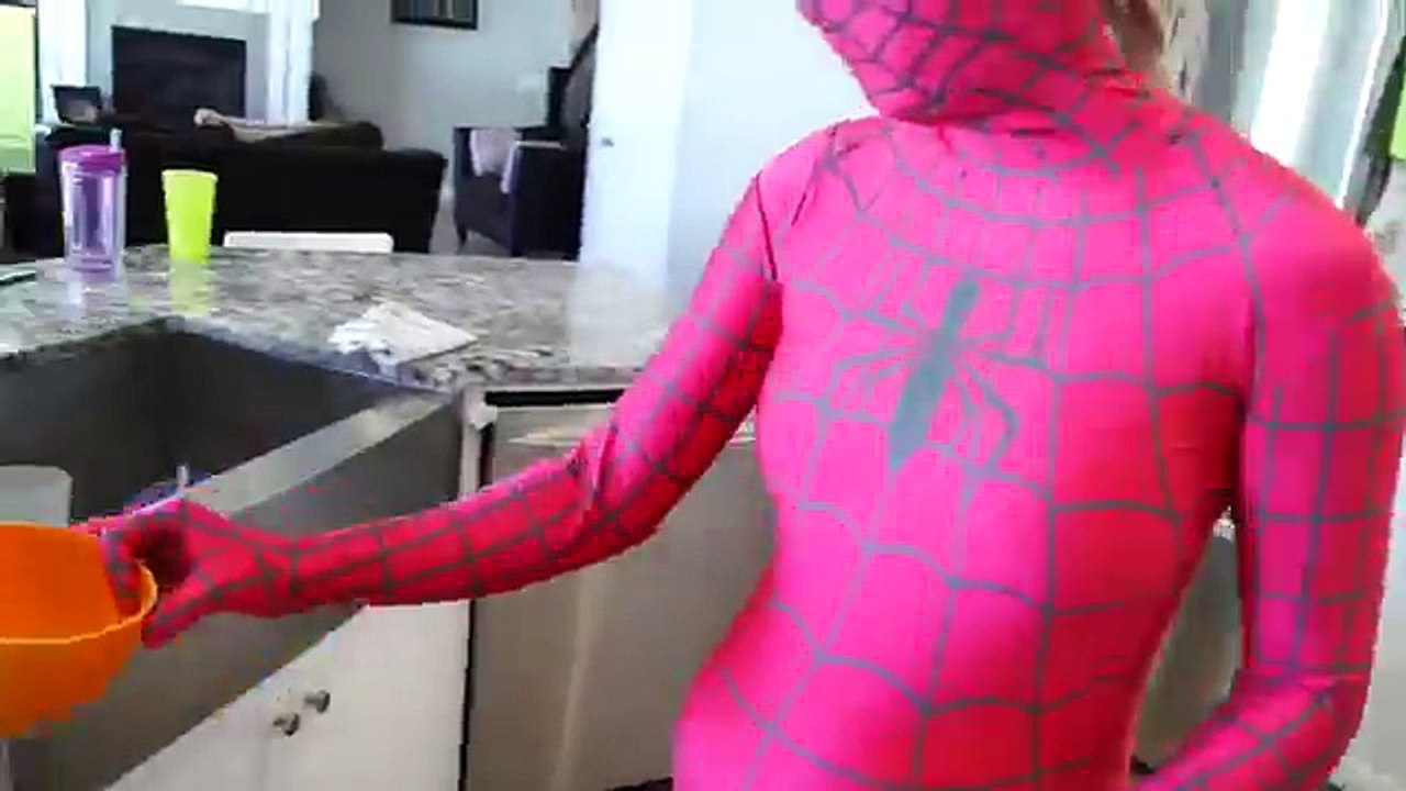 Pink Spidergirl Pregnant MORNING ROUTINE GODZILLA VS Batman VS Joker VS Werewolf VS Venom
