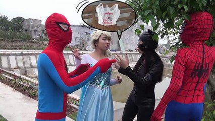 Frozen Elsa vs FREAKY Joker RUN OVER Police Car Toy w/ Spiderman Hulk in Real Life Superhe
