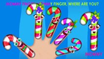 Candy Cane and Peppermint Sticks Finger Family Nursery Rhymes Lyrics