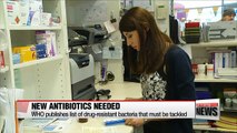 WHO urges governments to support development of new antibiotics