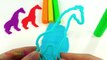 Учим Цвета! Играть doh пластилин Жираф зоопарк животные формы увлекательным и творческим для детей дети