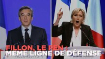 Fillon, Le Pen... deux affaires d'emplois fictifs présumés, une seule défense