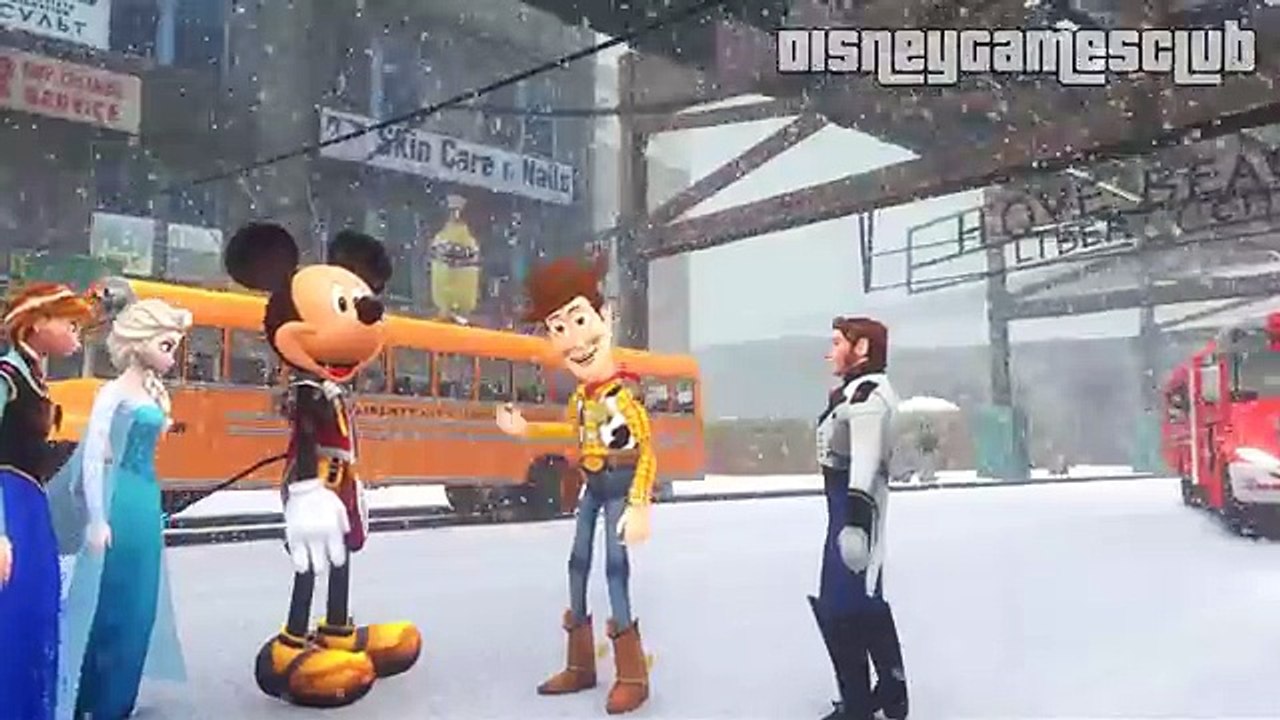 Wheels On The Bus Disney Frozen Elsa Anna Toy Story Woody Mickey Mouse | Nursery Rhymes