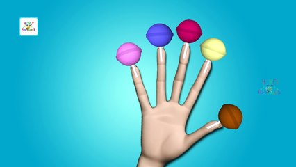 The Finger Family Lollipop Cartoon Nursery Rhyme | Lollipop Daddy Finger Children Songs