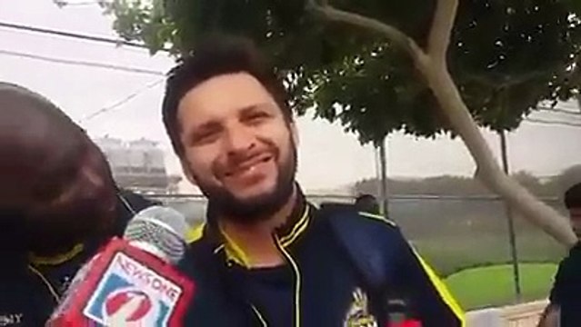 DARREN SAMMY FUN WITH AFRIDI DURING MEDIA TALK