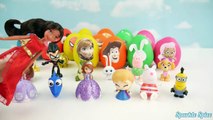 LEARN COLORS for Children w PlayDoh Surprise Eggs PJ Masks Disney Princess Nick Jr Toys Playdough HD