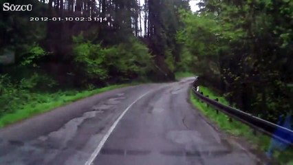 Ağaçlar arabanın üstüne düştü!