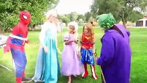 Супергерой Человек-Паук Составление синий замороженные elsa принцессы Диснея и младенцев с плохой ребенок