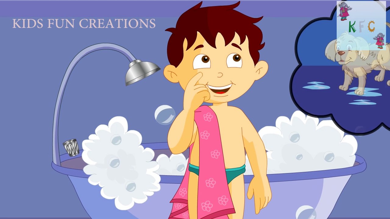After a bath | Chidren nursery rhyme | cartoon Animated song
