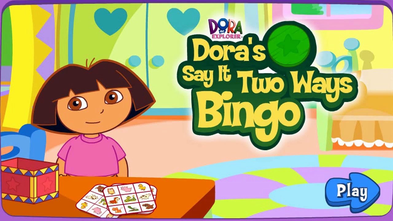 Doras Say It Two Ways Bingo - Game for Children - New Dora the Explorer Nick JR Kids
