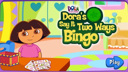 Doras Say It Two Ways Bingo - Game for Children - New Dora the Explorer Nick JR Kids