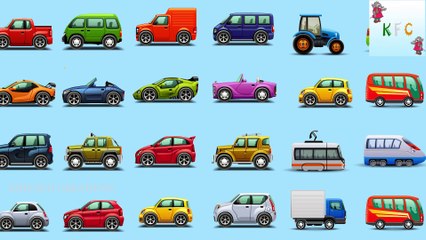 All Vehicles Names with Colors | for Nursey children Animated Video.