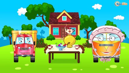 THE TRUCK & Bulldozer Transportation - Learn in Cars Cartoon for Kids & Toddlers Learning Video