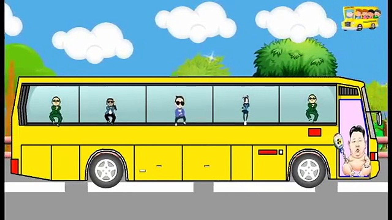 [PSY ]Wheels On The Bus Go Round And Round - 2D Animation Kids Songs