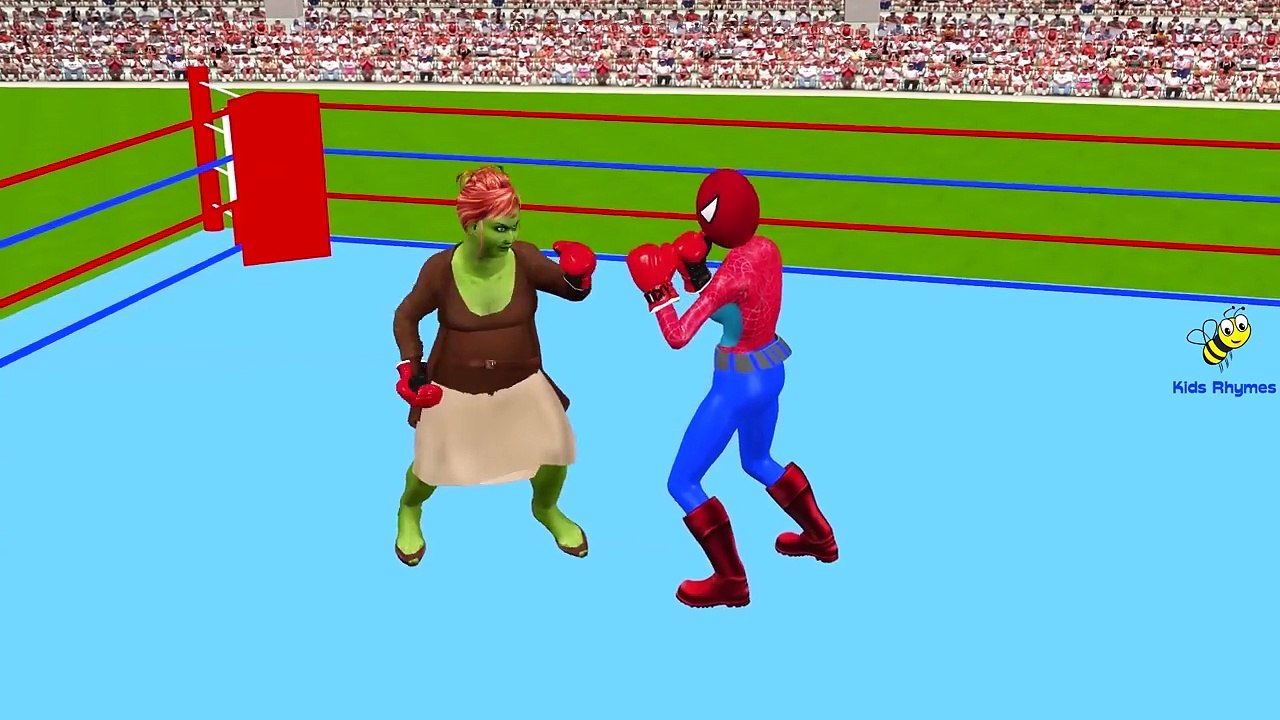 Spiderman Vs Godzilla And Superman Vs Spiderman Cartoons Singing Finger Family Nursery Rhy