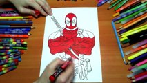 Deadpool New Coloring Pages for Kids Colors Superheroes Coloring colored markers felt pens pencils