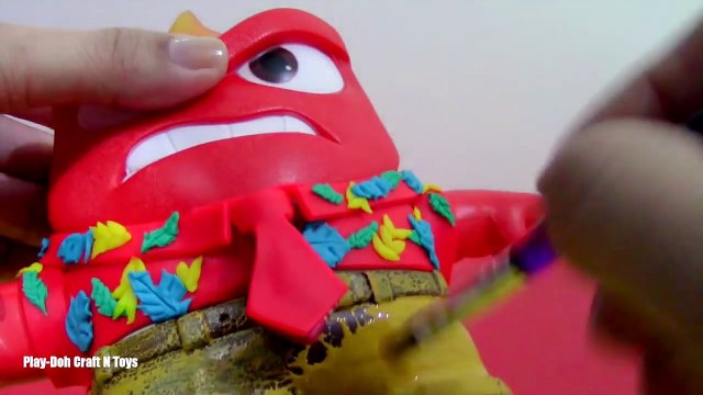 Play Doh _INSIDE OUT_ Joy, Sadness, Anger, Disgust and Fear in Hawaiian Costumes