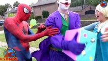 Spiderman Frozen Elsa Water BALLOONS! w/ Joker Prank and Mummy ATTACK! Superheroes Fun Vid