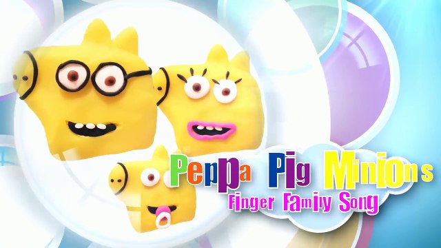 Peppa Pig Minions Play Doh Lollipop Finger Family Nursery Rhymes