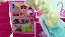 FROZEN Elsa Barbie Doll Barbie Bathtime Barbie Doll House Kitchen and Bathroom Toy Videos
