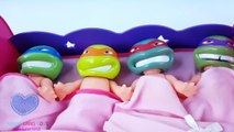 Pretend Play with Teenage Mutant Ninja Turtles Baby Dolls Eating and Potty Training! Fun Kids Video