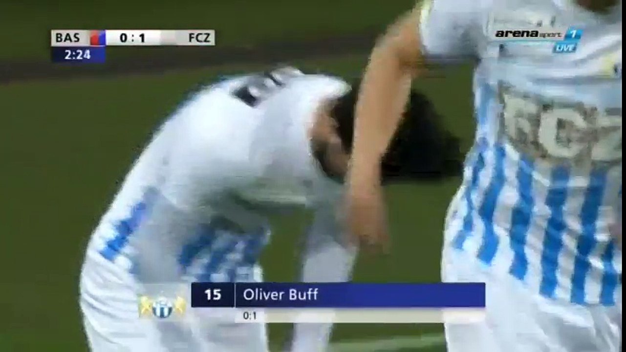 Oliver Buff  Goal - FC Basel vs FC Zürich 0-1   Swiss Cup  02.03.2017 (HD)