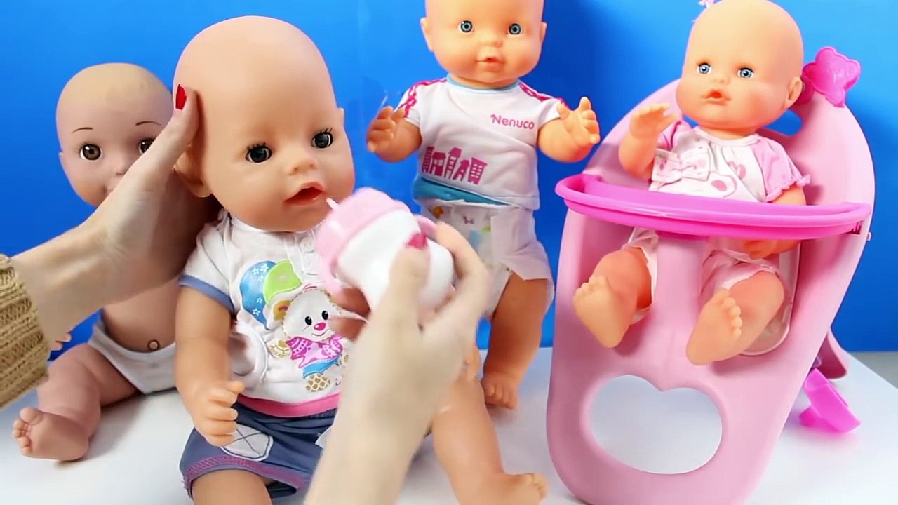 Baby Poop ★ Baby Born Baby Doll Toys Baby WC, Crib, High Chair & Play-Doh Food For Toy Babies