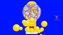 Colors and Shapes for Children to Learn with Gumball Machine - Kids Learning Videos