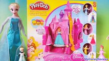 Play Doh Prettiest Princess Castle with Disney Princess Belle Cinderella Aurora Playdough