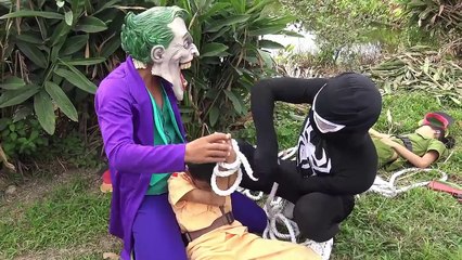 Joker Become Police attach Spiderman vs Frozen Elsa Funny videos Pranks For kids SuperHero