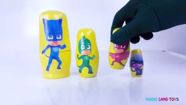 Disney Jr. PJ Masks Nesting Matryoshka Dolls, Stacking Cups - Romeo Steals Surprise Toys