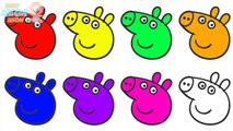 Peppa Pig episodes Coloring Page Peppa Pig Family Learn Colours in English for Kids
