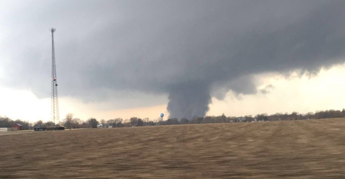 Tornado Rips Through Washburn, Illinois