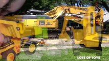 Construction Toys Action Playset - Mighty Machines Excavator Bulldozer Articulated Front L