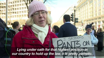 Demonstration against Sessions takes place in Washington