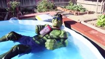 Hulk vs Spiderman | Summer Pool Party | Superhero Battle in Real Life!