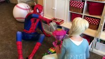Super Hero Pool Party with Ariel Mermaid Spiderman & Frozen Elsa vs Jokers FEET w/ Meleficent