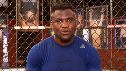 Francis Ngannou media day in Las Vegas