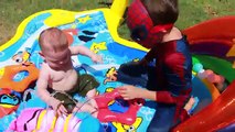 Superhero FAMILY~ Superheros In Real Life Spiderman Babysitting Baby Compilation Diaper S
