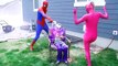 Congelados Elsa Bebés Gemelos Convertirse en Sirenas y Spiderman vs Maléfica vs Joker de la vida Real Merma
